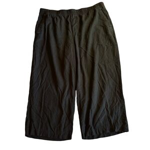 Women's Old Navy‎ Linen Blend High Rise Wide Leg Pull On Pants, Black, Size XL